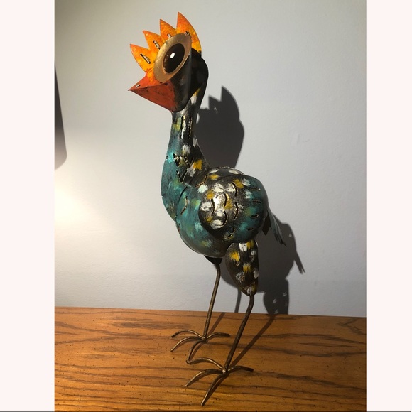🎉HP🎉🆕 16” Metal Chicken Sculpture Decor Tea Light Holder - Picture 2 of 5
